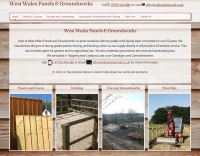 Screenshot of the front page of West Wales Panels and Groundworks