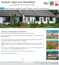 Arlandir bed and breakfast picture of front of website.