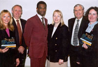 Tony with the judges from the Science Race 2001