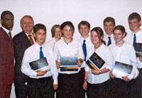 Tony with some of the winners from the Science Race 2001